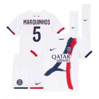 Camisa de Futebol Paris Saint-Germain Marquinhos #5 Equipamento Secundário Infantil 2024-25 Manga Curta (+ Calças curtas)